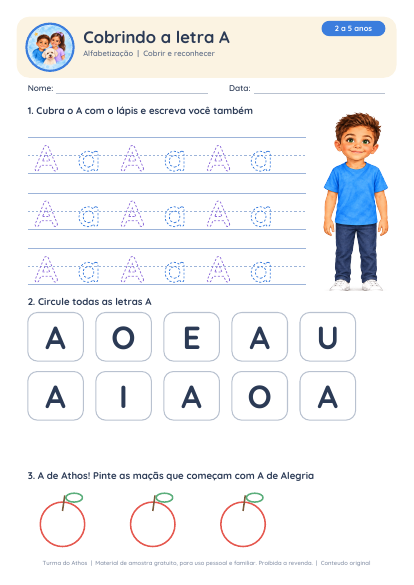 Prévia de Cobrindo a letra A